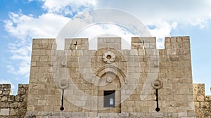 Herod`s Gate, Flowers Gate in Jerusalem, Israel