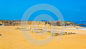 Herodian amphitheatre at ancient Caesarea in Israel