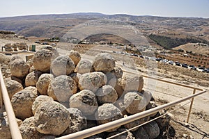 Herodium site in Judea desert.