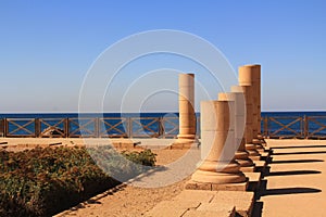 Herods Promontory Palace in Caesarea Maritima National Park