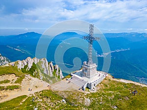 Heroes' Cross on Caraiman Peak in Romania