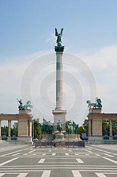 Heroes square in Budapest