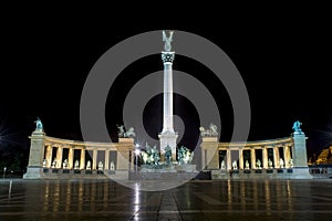 Heroes' square in Budapest