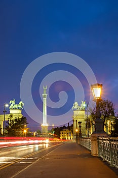 Heroes Square in Budapest, Hungary