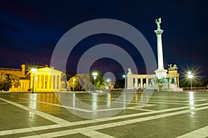 Heroes Square in Budapest, Hungary