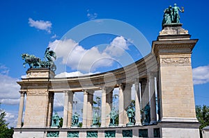 Heroes` Square in Budapest Hungary