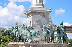 Heroes` Square in Budapest Hungary