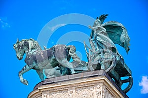 Heroes` Square in Budapest Hungary