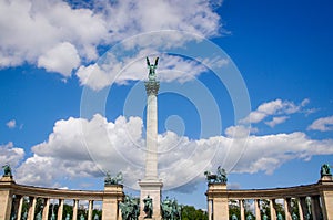 Heroes` Square in Budapest Hungary