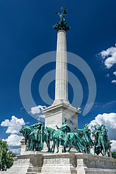 Heroes` Square in Budapest Hungary