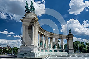 Heroes` Square in Budapest Hungary