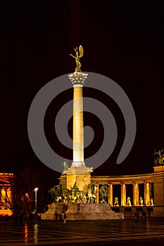 Heroes Square, Budapest Night