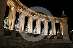 Heroes Square Budapest Night