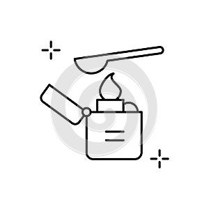 Heroin, addictions, spoon icon. Simple line, outline vector elements of addictive human for ui and ux, website or mobile