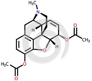 Heroin structural formula