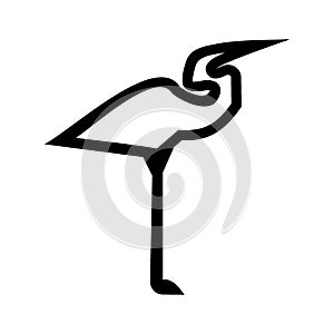 Heron icon or logo isolated sign symbol vector illustration