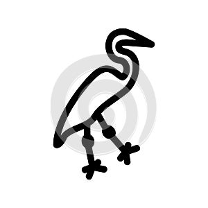 heron icon or logo isolated sign symbol vector illustration