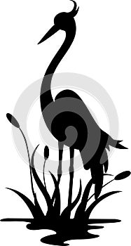 Heron silhouette for you design