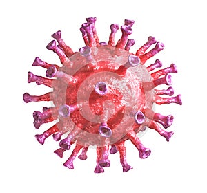 Herpes virus on a white background