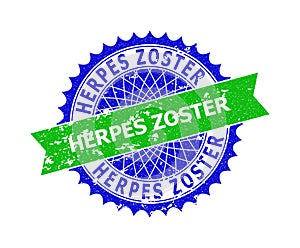 HERPES ZOSTER Bicolor Rosette Scratched Watermark