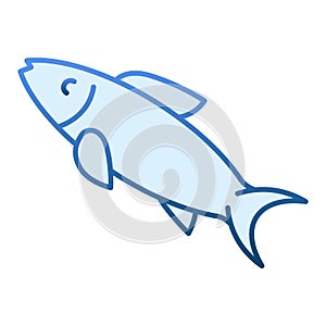 Herring fish flat icon. Aquatic food blue icons in trendy flat style. Seafood gradient style design, designed for web