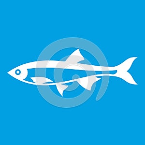 Herring fish icon white