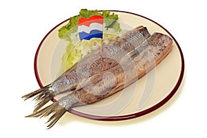 Herring on plate