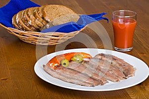 Herring on a plate