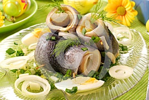 Herring rolls for easter