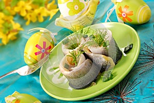 Herring rolls for easter