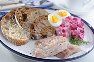 Herring with salad