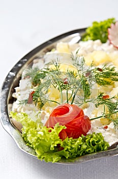 Herring salad dish