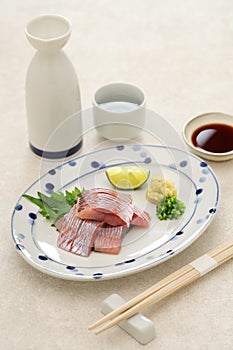 Herring sashimi, japanese cuisine