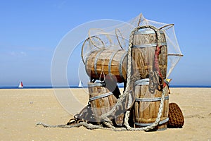 Herring tons at the sea side