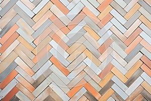 herringbone brick pattern in a pavement