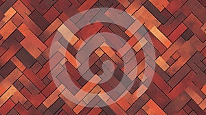 Herringbone Brick Pattern Texture - Seamless Red Brick Background