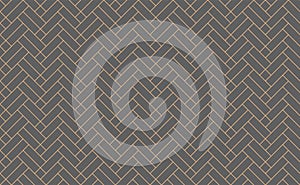 Herringbone floor brown seamless pattern with wooden zigzag panels and planks