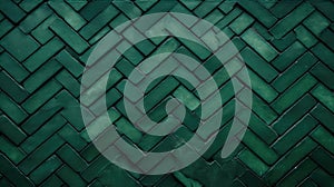 herringbone green brick background
