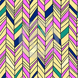 Herringbone pattern with scandinavian artistic colorful background seamless abstract geometric design minimalist decor vector