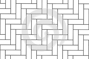 Herringbone tile pattern. Brick wall background. Fishbone parquet or panel texture. Kitchen backsplash or bathroom floor