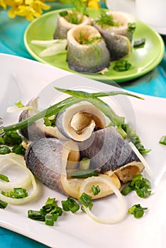 Herrings with chive photo