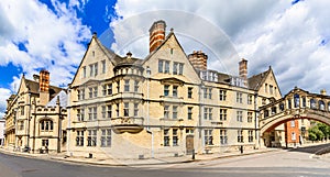 Hertford college with it& x27;s bridge known as the Bridge of Sighs,