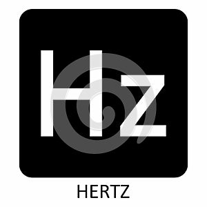 Hertz symbol illustration photo