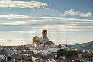 Hervas church, town of Valle del Ambroz in Extremadura, Spain photo