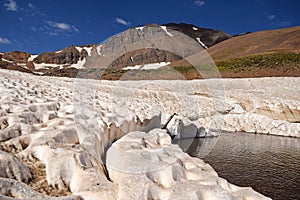 Hesarchal glacier in Alamkuh mountain
