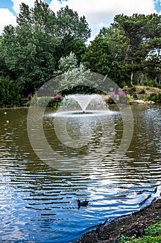 Hesketh Park Lake, Southport, Merseyside, UK