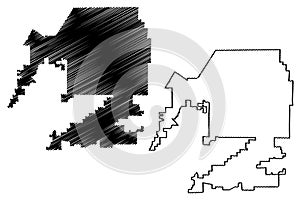 Hesperia City, California (United States cities, United States of America, us, usa city) map vector illustration, photo