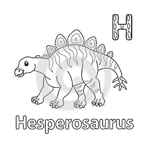 Hesperosaurus Alphabet ABC Coloring Page H