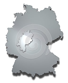 Hessen 3d map photo