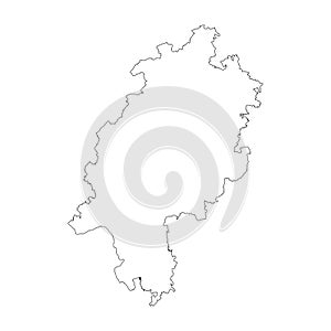 Hessen outline map